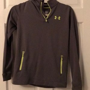 Under armour grey and green quarter zip